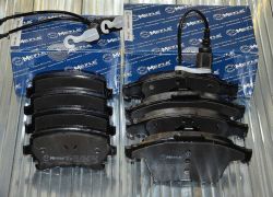 Brzdové platničky predné + zadné so snímačom opotrebenia Meyle VW T5