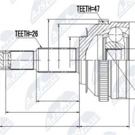 Homokinetický kĺb predný vonkajší Dodge Caravan, Chrysler Voyager