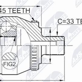 Homokinetický kĺb predný vonkajší Audi, VW, Skoda
