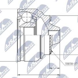 Homokinetický kĺb predný vonkajší BMW XDRIVE 5 09-, 6 09-, 7 07-