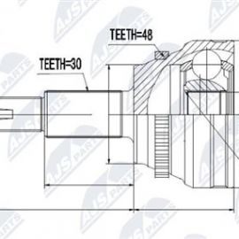 Homokinetický kĺb vonkajší Toyota Auris, Avensis Verso