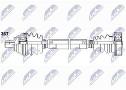 Hnací hriadeľ, poloos pravá VW, Skoda, Seat, Audi