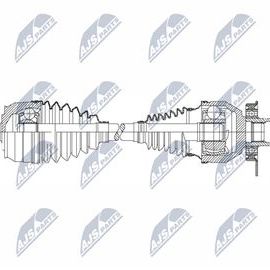 Hnací hriadeľ, poloos pravá VW T5 2.5TDI 03-09