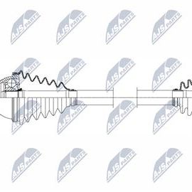 Hnací hriadeľ, poloos pravá VW, Skoda, Seat, Audi