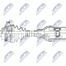 Poloos, hnací hriadeľ ľavá BMW E60, E61 xdrive