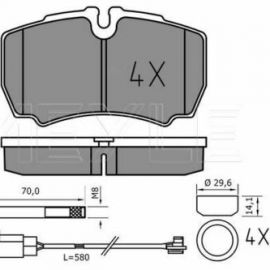 Brzdové platničky zadné Meyle IVECO DAILY III + IV