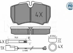 Brzdové platničky zadné Meyle IVECO DAILY III + IV