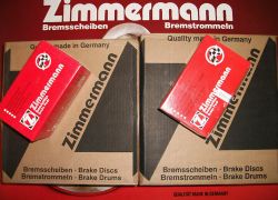 Brzdná sada predná + zadná ZIMMERMANN FORD MONDEO 3 III