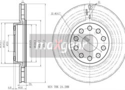 2x brzdové kotúče predné vetrané LANCIA KAPPA/KAPPA Coupe/KAPPA SW