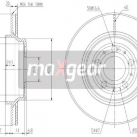 2x brzdové kotúče zadné vetrané 308mm VOLVO XC90 I