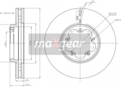 2x brzdové kotúče predné vetrané 288mm Ford Tourneo, Transit