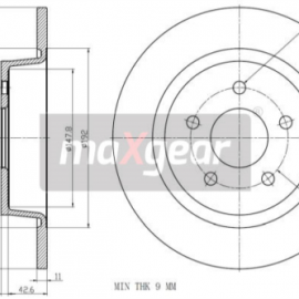 2x brzdové kotúče zadné 279,8mm FORD C-MAX II/GRAND C-MAX/KUGA II