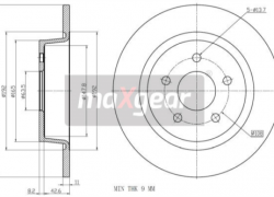 2x brzdové kotúče zadné 279,8mm FORD C-MAX II/GRAND C-MAX/KUGA II