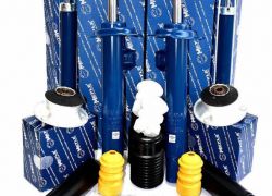 Sada tlmičov, uloženia tlmiča, dorazov a prachoviek komplet SET Meyle BMW 3er E46