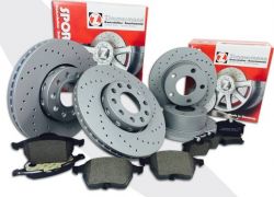 Brzdná sada športové dierované kotúče ZIMMERMANN predná + zadná Audi A4 S4 8K B8 A5 S5 8T 8F