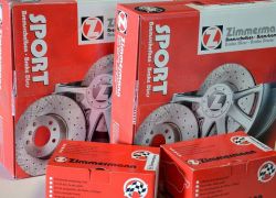 Brzdná sada športové dierované kotúče ZIMMERMANN predná + zadná AUDI S3 8L1