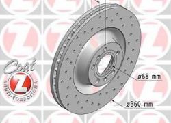 2x brzdové kotúče predné Zimmermann VW PHAETON