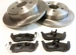 2x Brzdové kotúče + brzdové platničky zadné JEEP COMMANDER GRAND CHEROKEE II