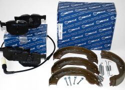 Brzdové platničky + čeľustia zadná náprava Meyle BMW 5er E60 LIMOUSINE