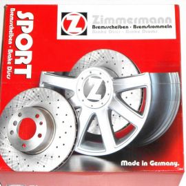 2x brzdové kotúče predné Zimmermann “športové dierované kotúče” BMW 535d E60 E61