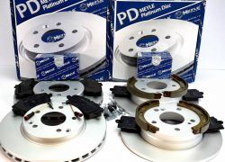 Brzdná sada predná + zadná komplet Meyle MERCEDES C180 C200 C220 CDI W203 203