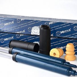 2x tlmiče zadné + sada prachoviek a dorazov Meyle BMW 3er E90 E91