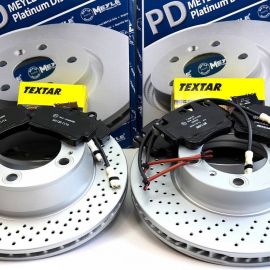 Brzdná sada športové dierované kotúče predná + zadná komplet PORSCHE 911 996