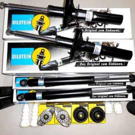 Sada tlmičov, uloženia tlmiča, dorazov a prachoviek komplet VW GOLF 4 IV + TDI