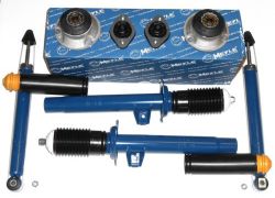 Tlmiče, uloženie tlmiča, prachovky a dorazy BMW 3er E46