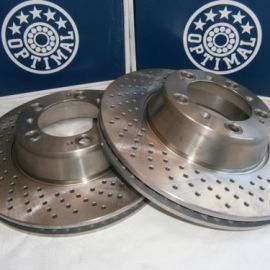 2x brzdové kotúče zadné športové dierované Porsche 911