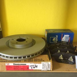 Brzdové kotúče + platničky predné Audi A6 4G2, C7, 4GC