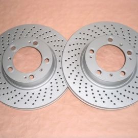2x brzdové kotúče predné dierované Porsche Cayman od r.v. 11.2005