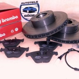 Brzdové kotúče predné Brembo + platničky BMW E60+E61 zosilnené brzdy