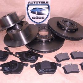 Brzdná sada Audi A6 komplet přední + zadní 288mm + 245mm