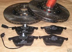 Brzdové kotouče přední děrované Zimmerman + destičky přední Audi A6