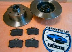 Brzdové kotúče + platničky zadné Audi A4 bez ABS senozora