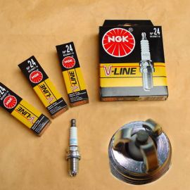 Zapalovací svíčky 4kusy, Audi A4 + A6 od do: 94 BKUR6ET-10 V-Line 24