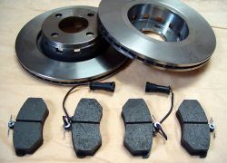 Brzdové kotouče přední větrané 280 mm + destičky přední Audi 80