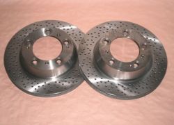 2x brzdové kotúče zadné dierované Porsche Boxter/Cayman od r.v. 01.2004