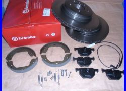 Brzdná sada zadná s Brembo kotúčmi kompletná BMW E61
