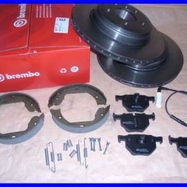 Brzdná sada zadná s Brembo kotúčmi kompletná  BMW E60