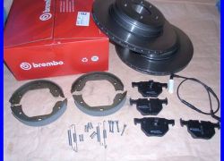 Brzdná sada zadná s Brembo kotúčmi kompletná  BMW E60
