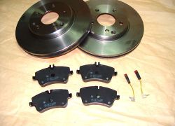 Brzdové kotúče predné + platničky predné Mercedes C-klasse W203, S203