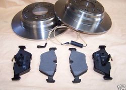 Brzdové kotúče zadné nevetrané + platničky zadné BMW E39 520-525