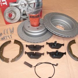 Brzdná sada komplet zadná náprava "športové kotúče" BMW E39 Touring