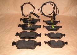 Brzdové platničky predné + zadné komplet so snímačom BMW E46