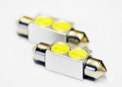 LED žiarovka sulfit, 36mm 2xHigh Power SMD 2W