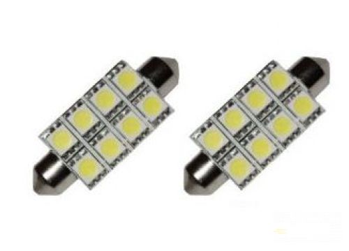 LED žiarovka sulfit, 42mm 8xSMD5050 C5W C10W