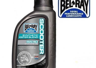 Motorový olej Bel Ray Scooter Synthetic Ester Blend 4T 5W-40 1l