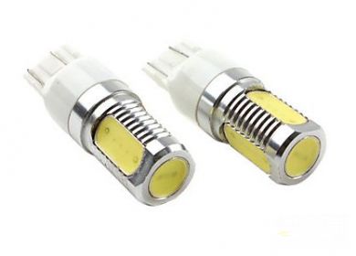LED autožiarovka 6W 4xHP DRL T20 7440 biela 6000K 62mm